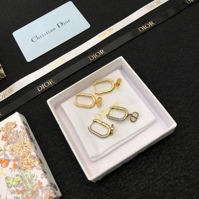 Dior Diamond 18K Gold Earrings