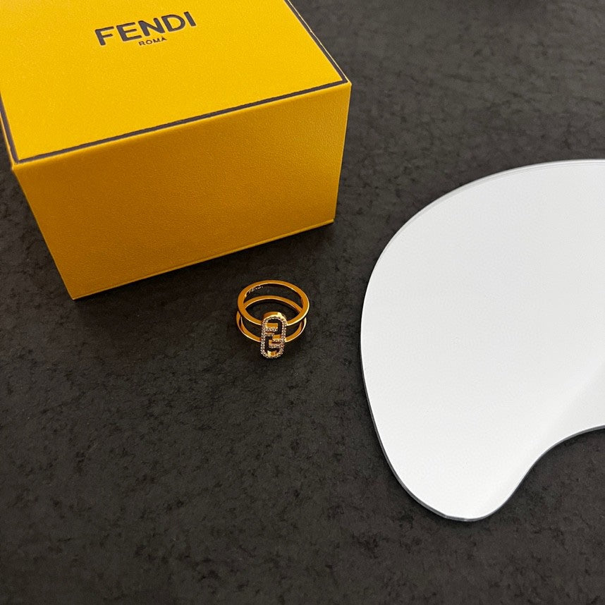Fendi OLock 18K Gold Ring