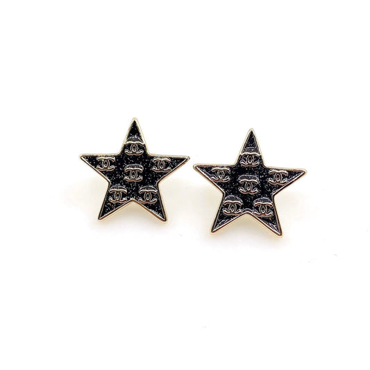 Chanel Star 18K Gold Earrings