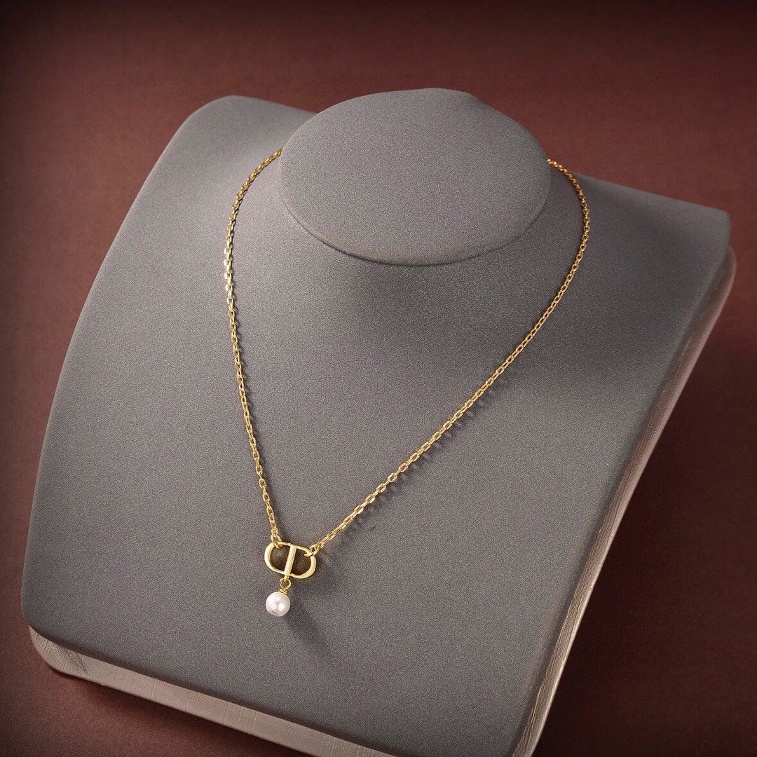 Dior Petit Pearl 18K Gold Necklace