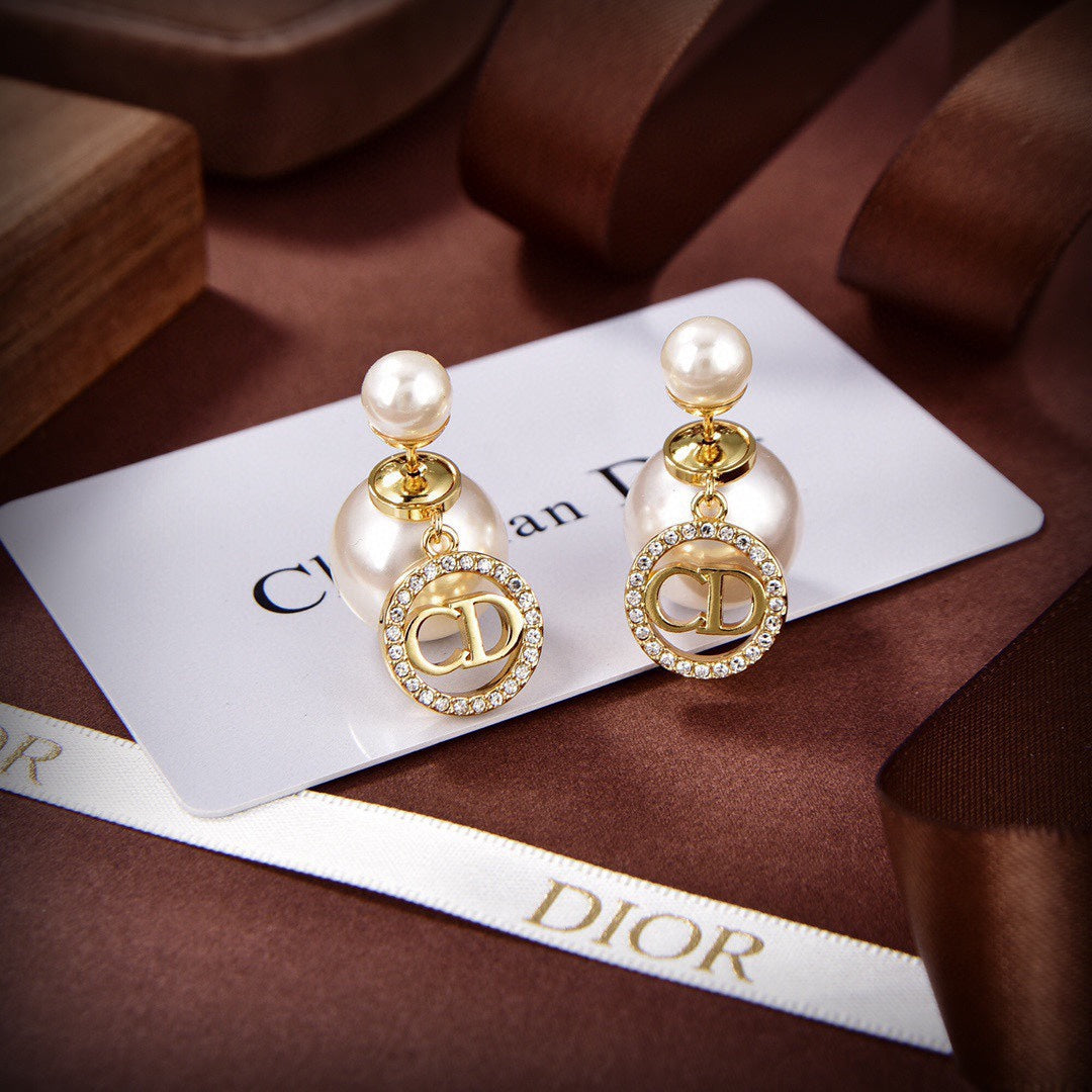 Dior Tribales Pearl 18K Gold Earrings