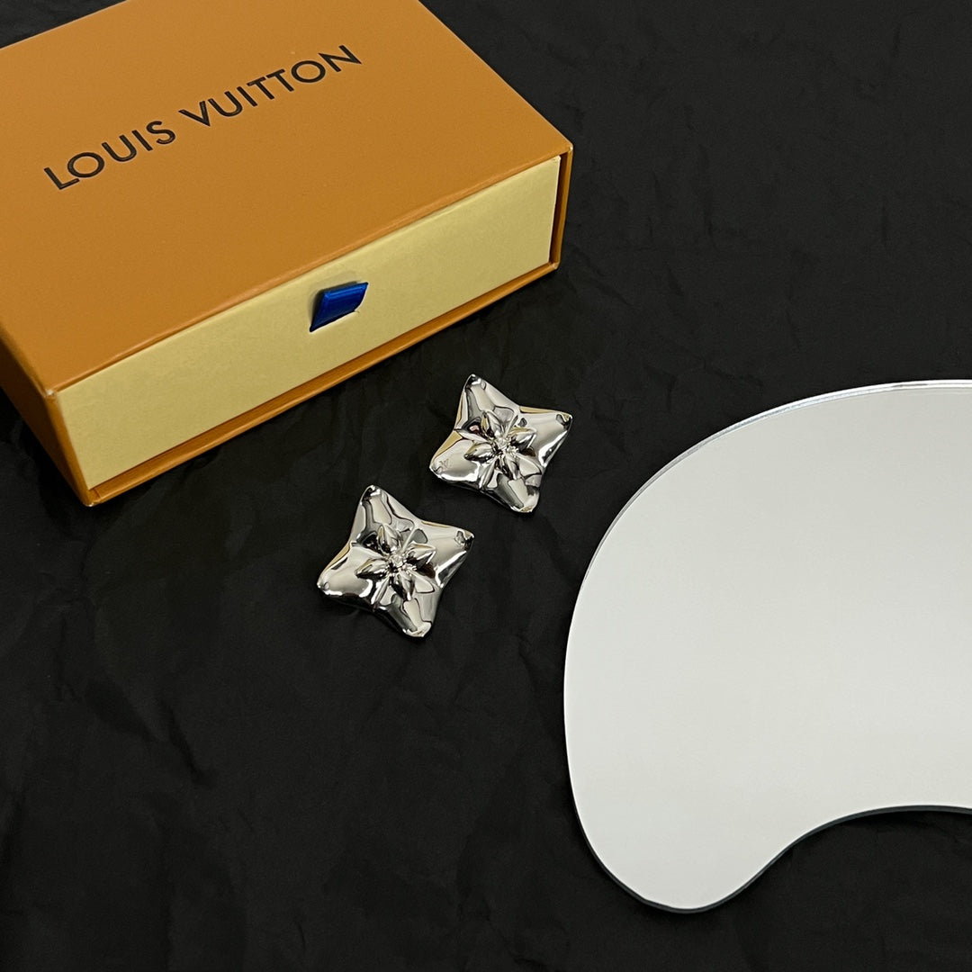 Louis Vuitton Futura 18K Gold Earrings
