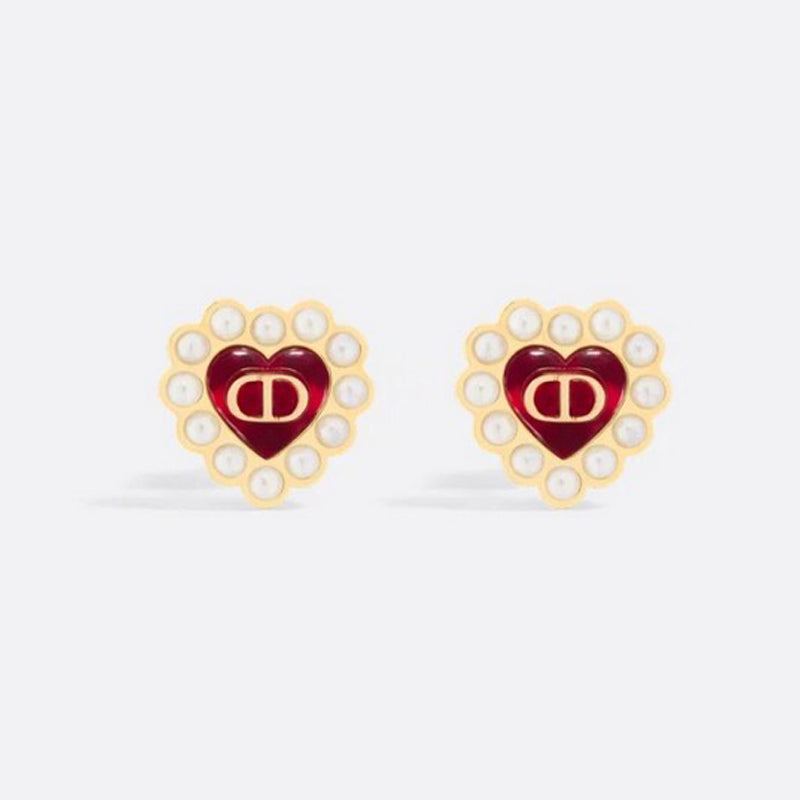 Dior Petit Baroque Stud 18K Gold Earrings