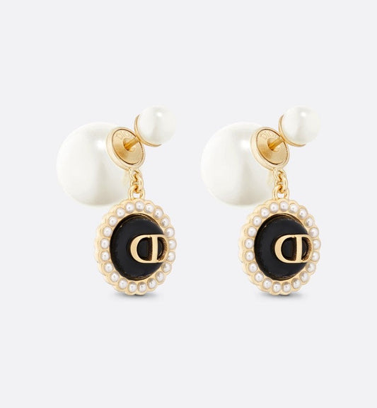 Dior Black Pearls 18K Gold Earrings