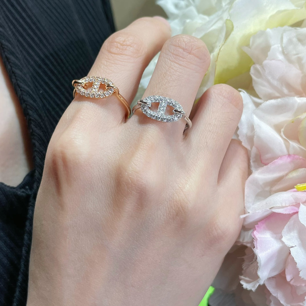 Hermes Farandole Diamond 18K Gold Ring