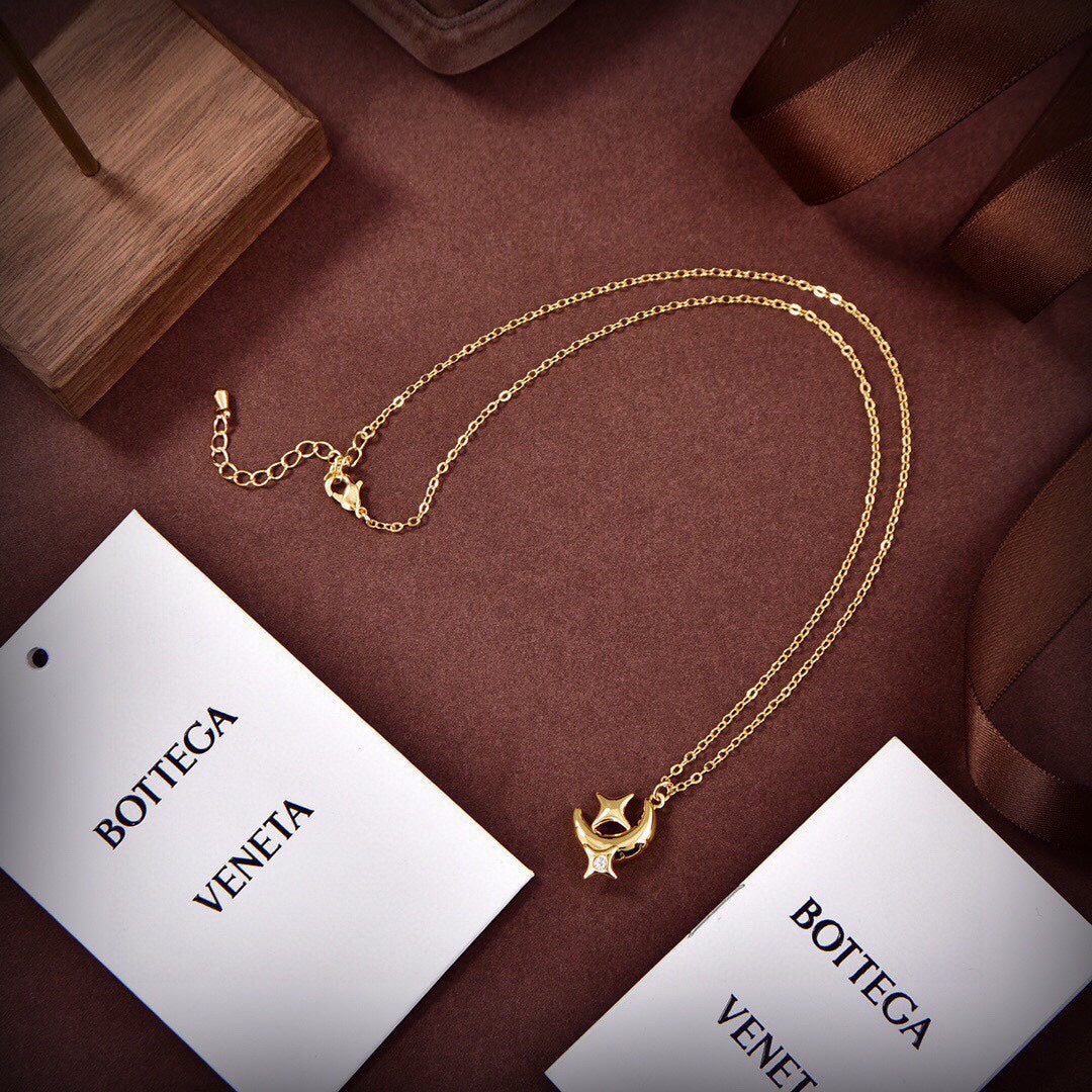 Bvlgari Star Moon 18K Gold Necklace