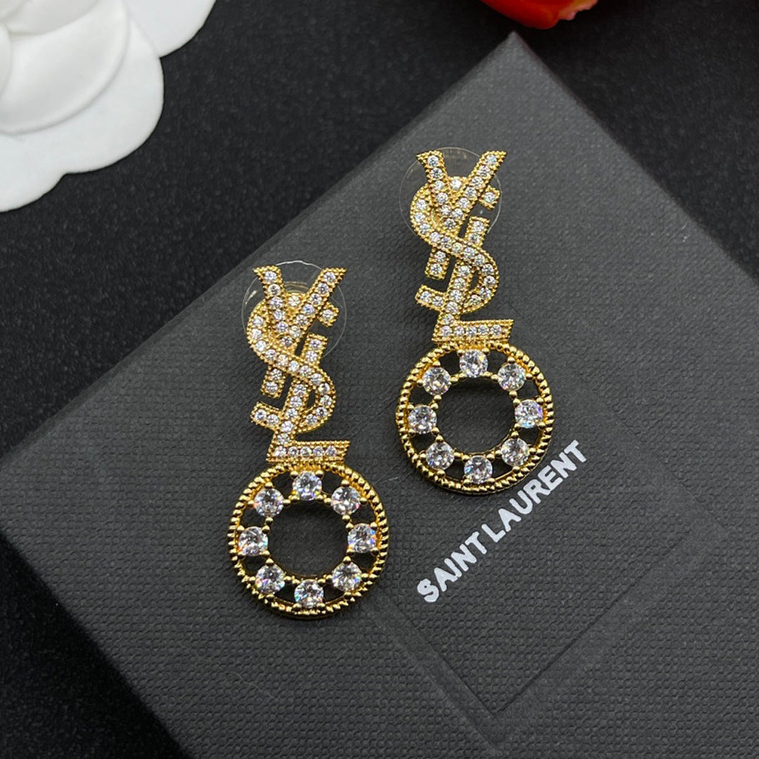 YSL Diamonds 18K Gold Earrings