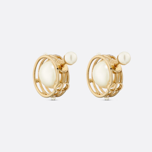Dior D-Backstage 18K Gold Earrings