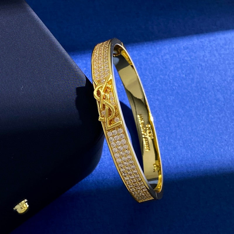 YSL Diamond 18K Gold Bracelet