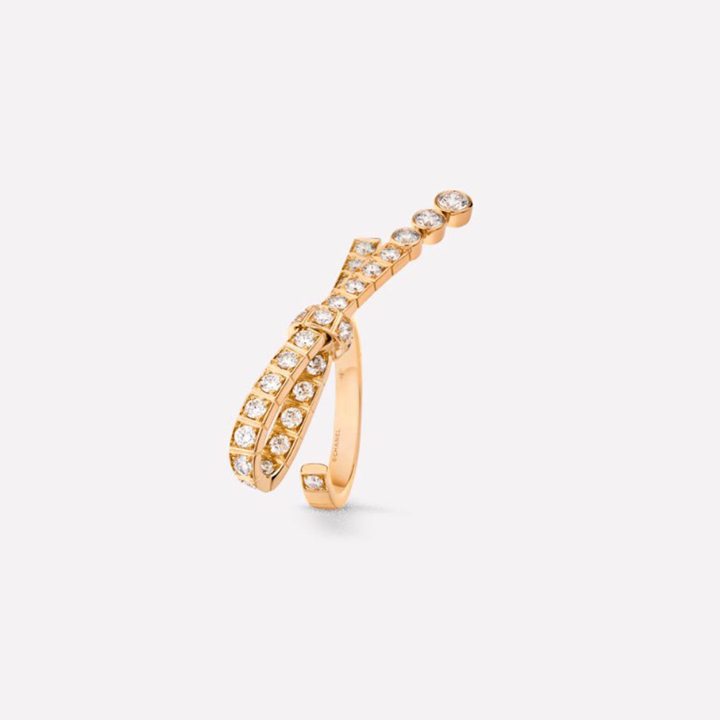 Chanel Ruban Diamonds 18K Gold Ring