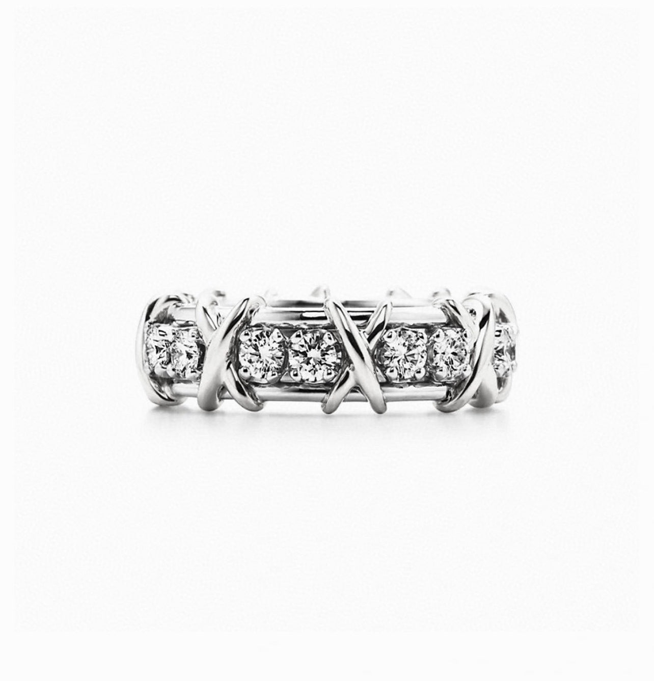 Tiffany Schlumberger Eighteen Stone 18K Gold Ring