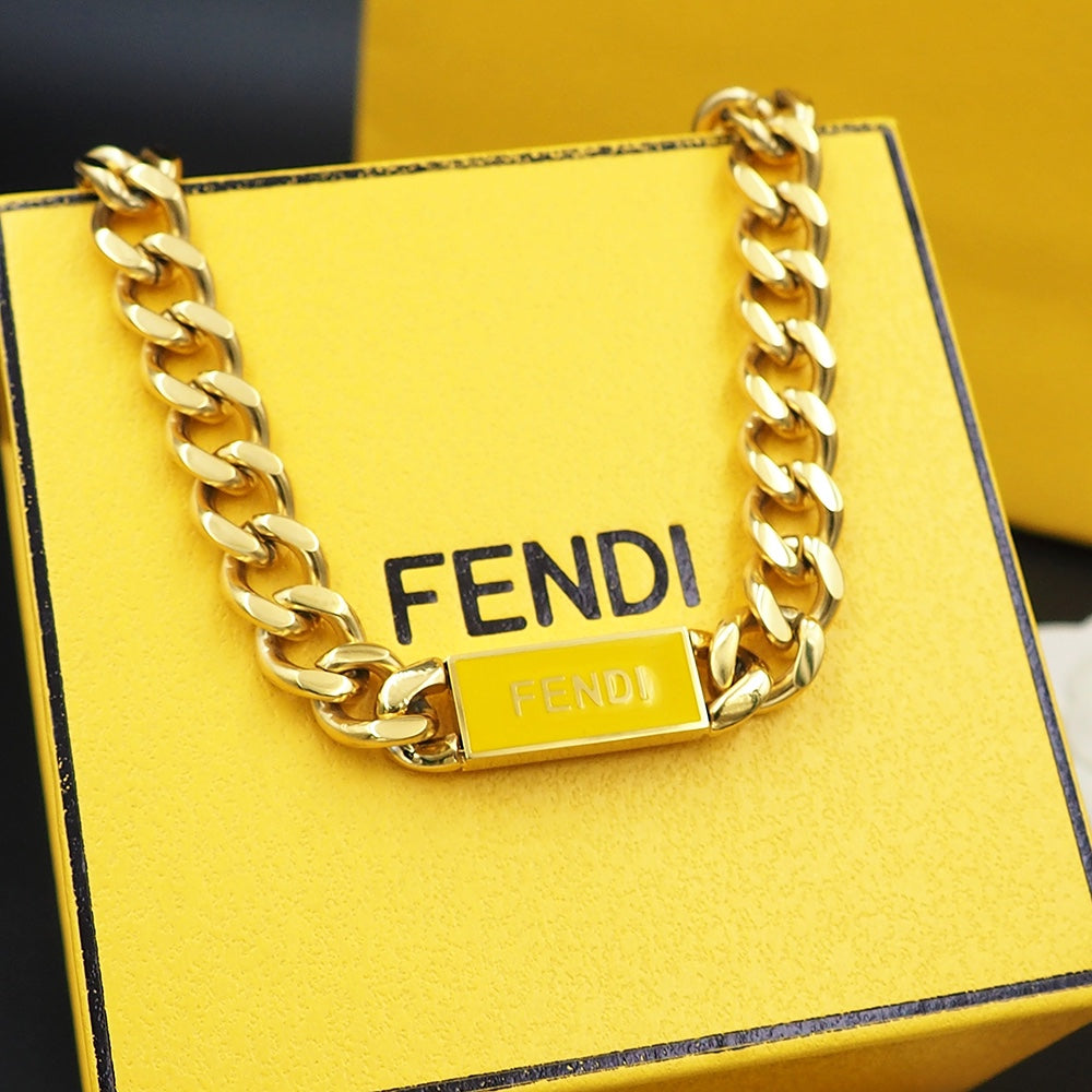Fendi Chain 18K Gold Necklace
