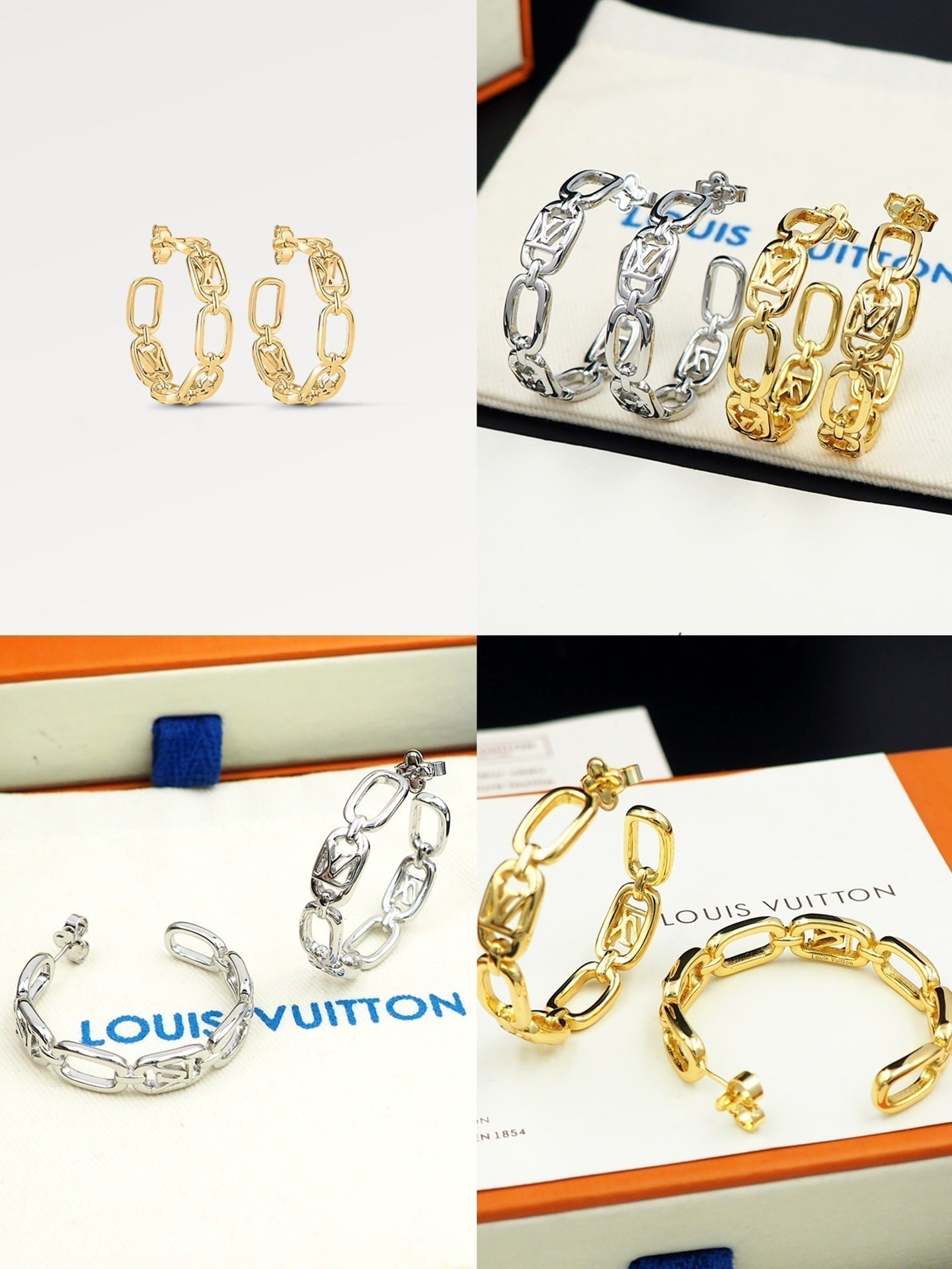 Louis Vuitton My Chain 18K Gold Earrings