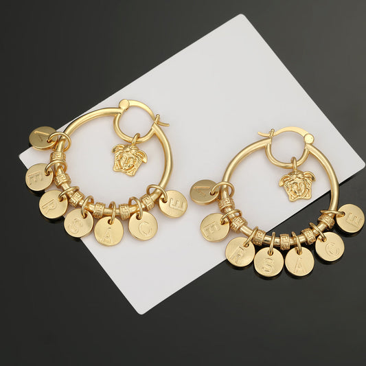 Vers Circle 18K Gold Earrings