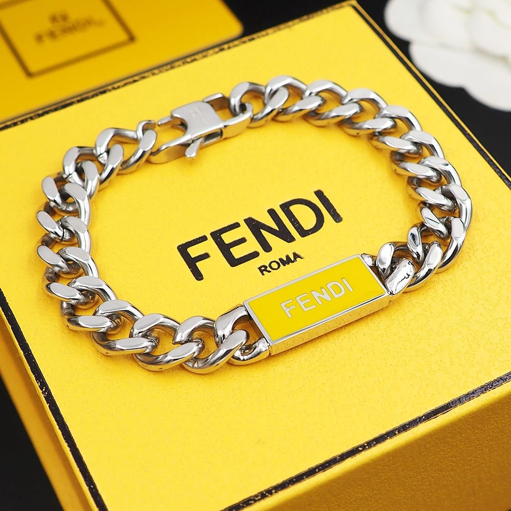 Fendi Chain 18K Gold Bracelet