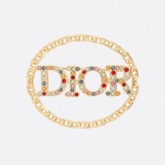 Dior Revolution Color Crystals 18K Gold Brooch