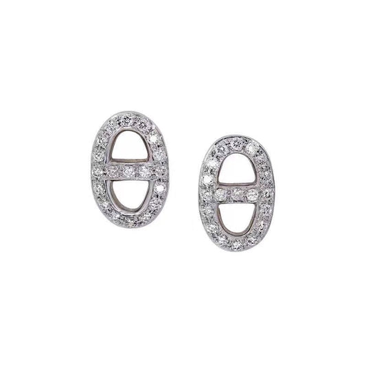 Hermes Farandole Diamond 18K Gold Earrings