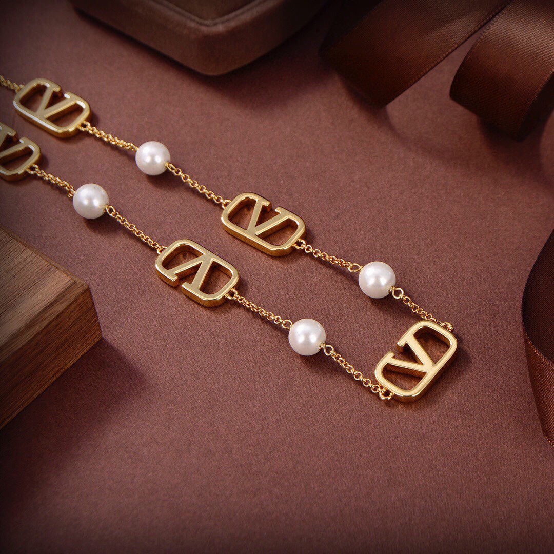 Valentino VLogo 18K Gold Necklace