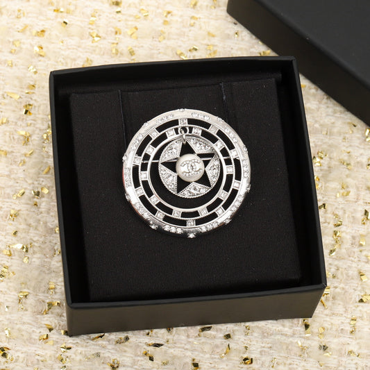 Chanel Black Diamonds 18K Gold Brooch