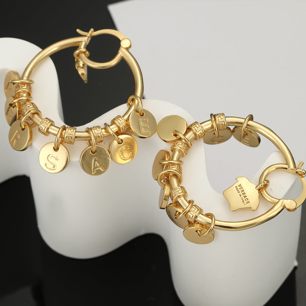 Vers Circle 18K Gold Earrings