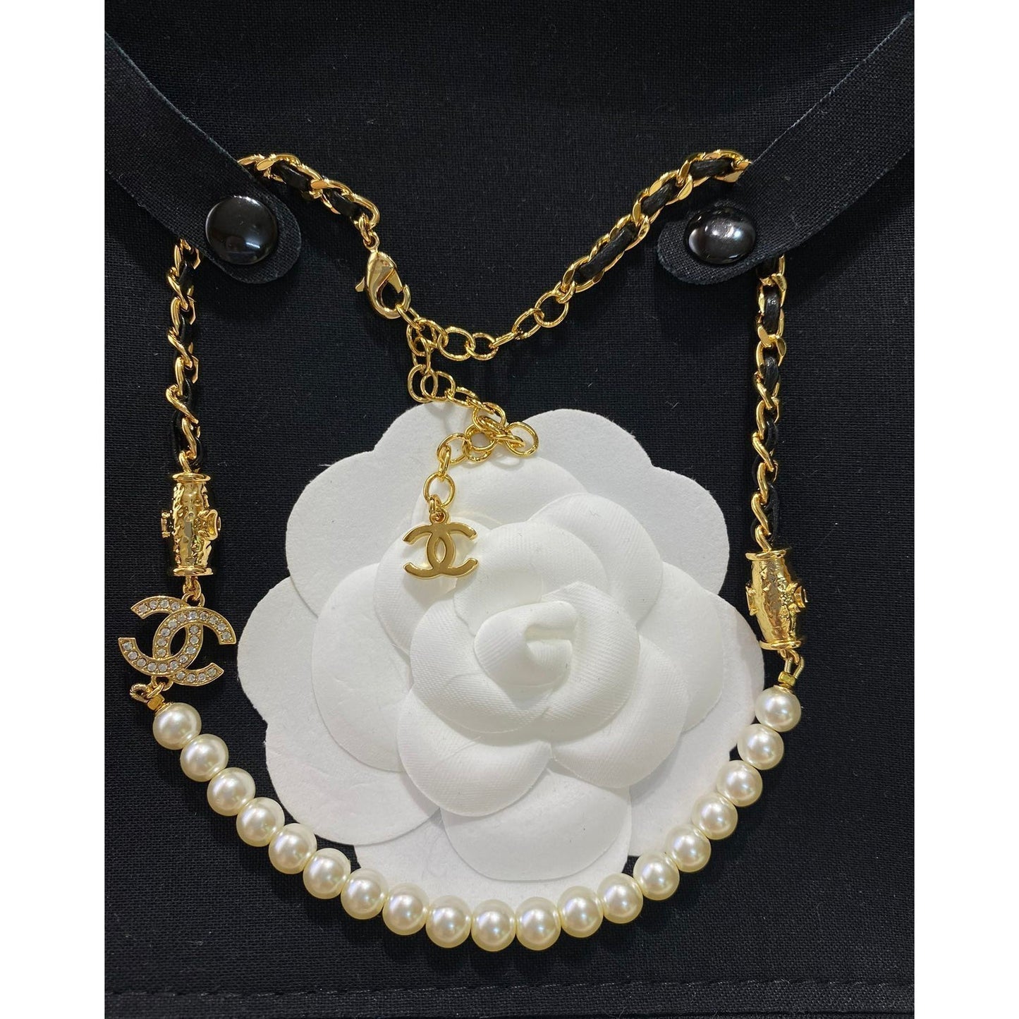 Chanel Pearl Chain 18K Gold Necklace