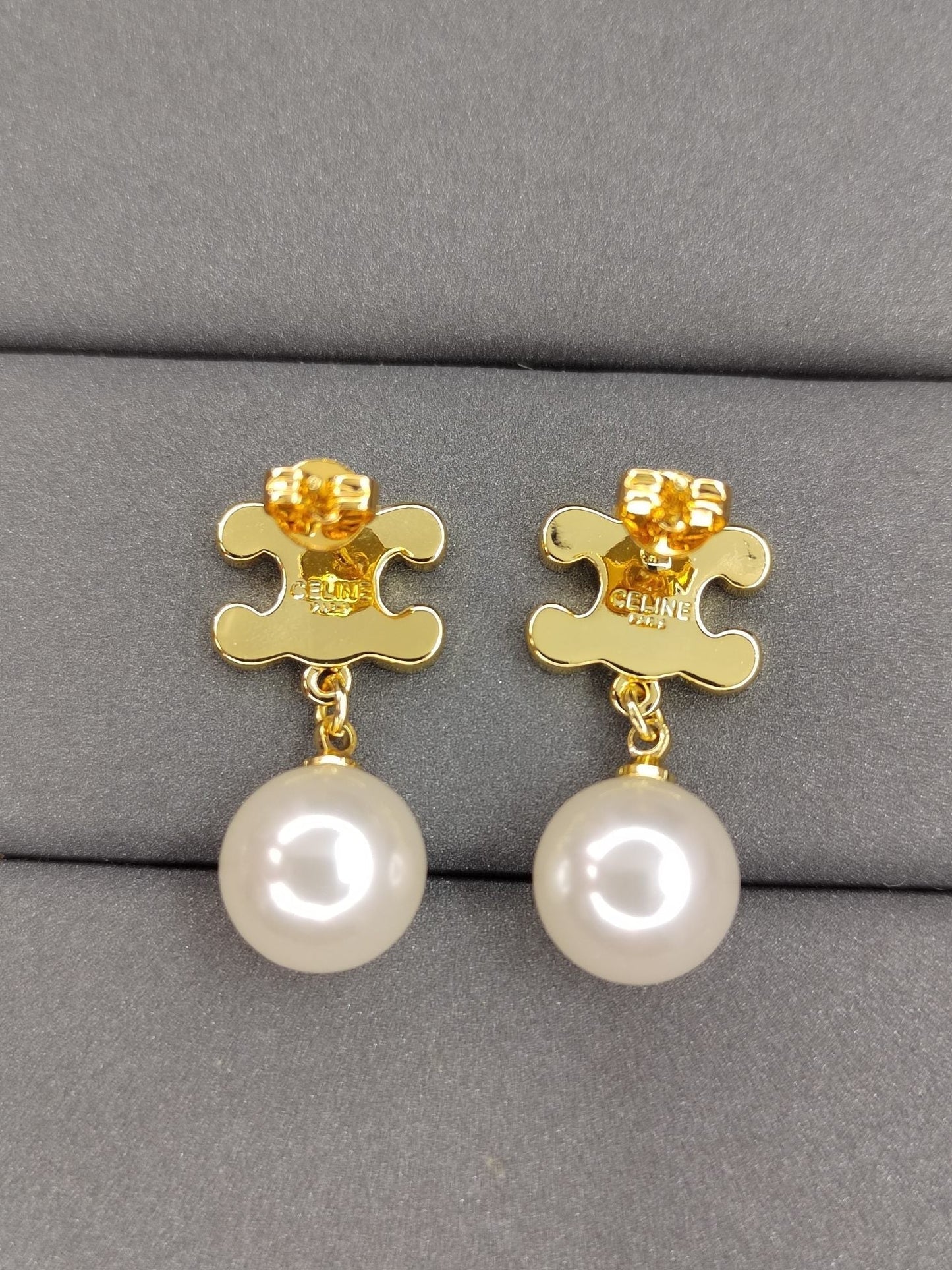 Celine Pearls 18K Gold Earrings
