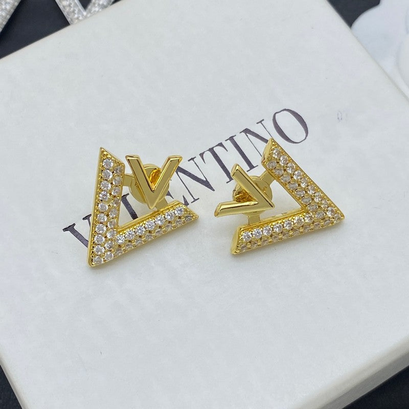 Valentino Valentino Diamond 18K Gold Earrings