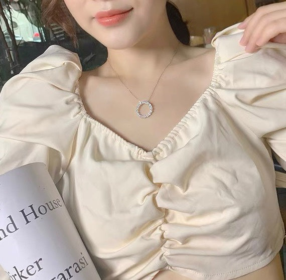 Tiffany Circle Diamonds 18K Gold Necklace