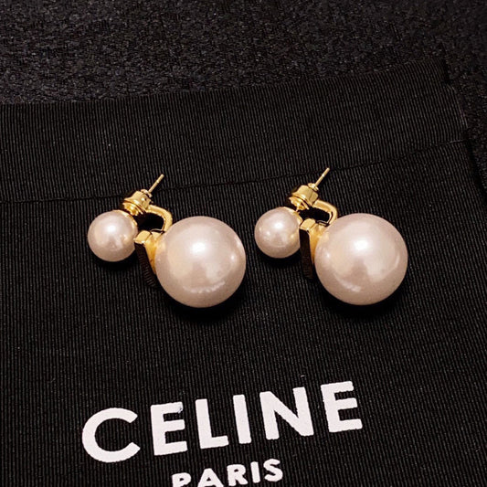 Celine Pearl 18K Gold Earrings