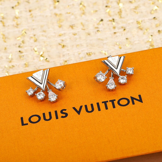 Louis Vuitton Diamomd 18K Gold Earrings