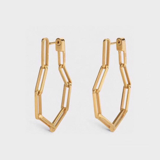 Celine Chain 18K Gold Earrings