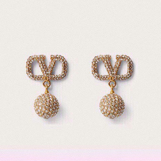 Valentino Diamonds 18K Gold Earrings
