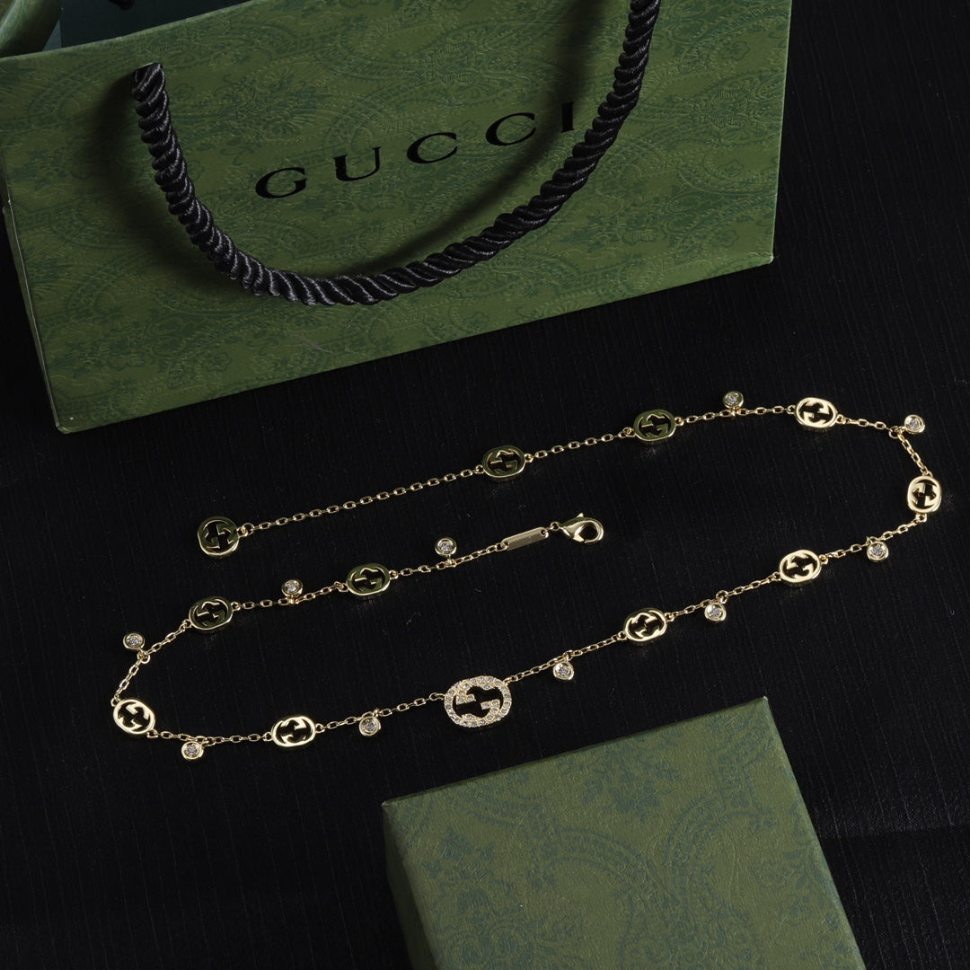 Gucci Double Chain 18K Gold Necklace