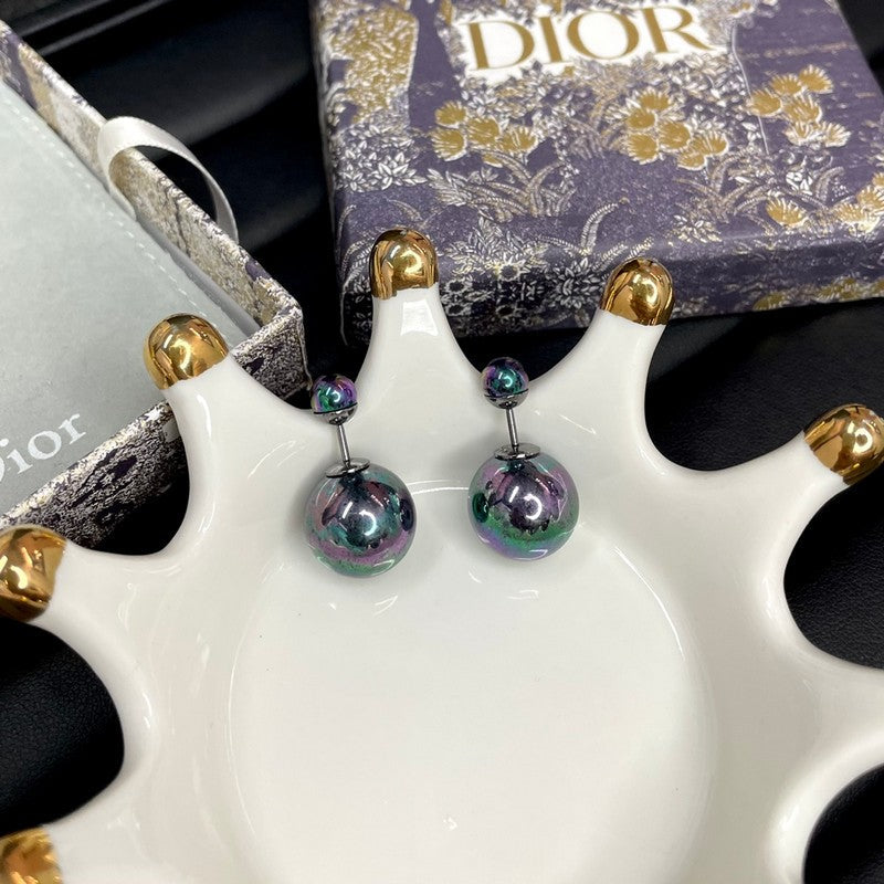 Dior Black Tribales 18K Gold Earrings