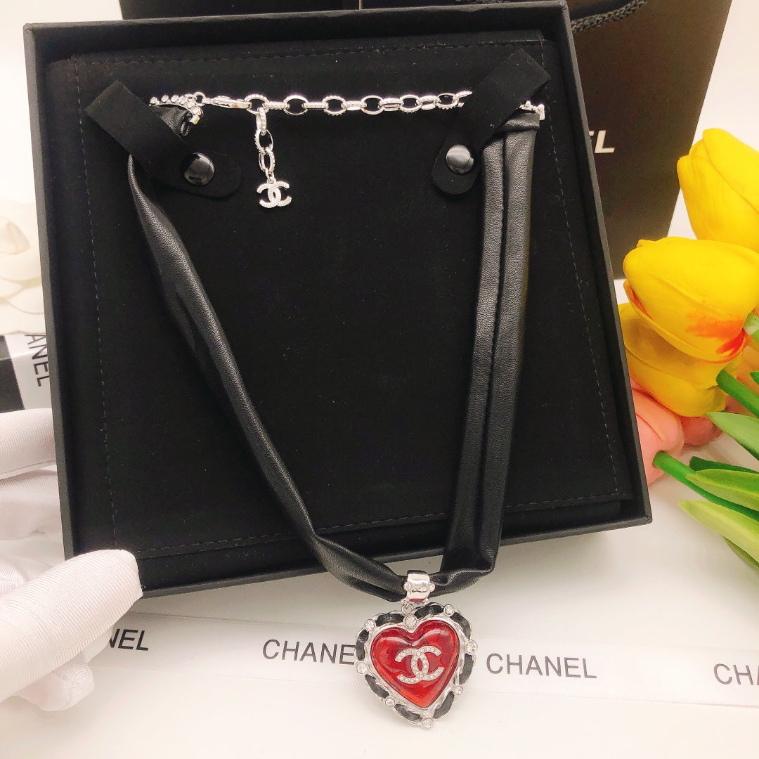 Chanel 2021 Leather Choker 18K Gold Necklace