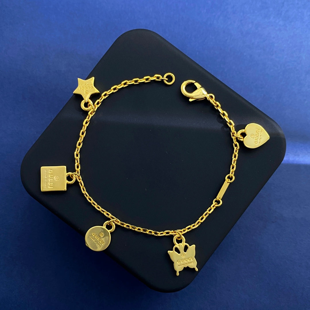 Gucci Double Letter 18K Gold Bracelet