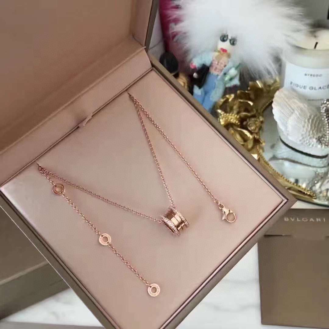 B.zero1 Pave Diamonds 18K Gold Necklace