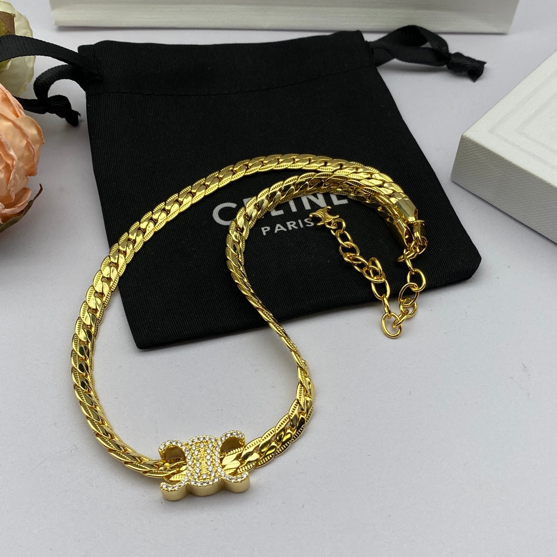 Celine Chain 18K Gold Necklace