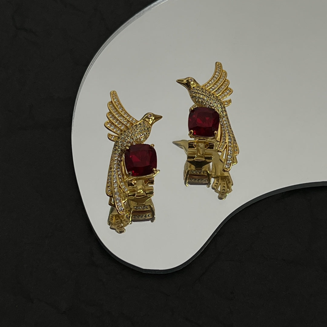 Tiffany Bird Diamonds 18K Gold Earrings