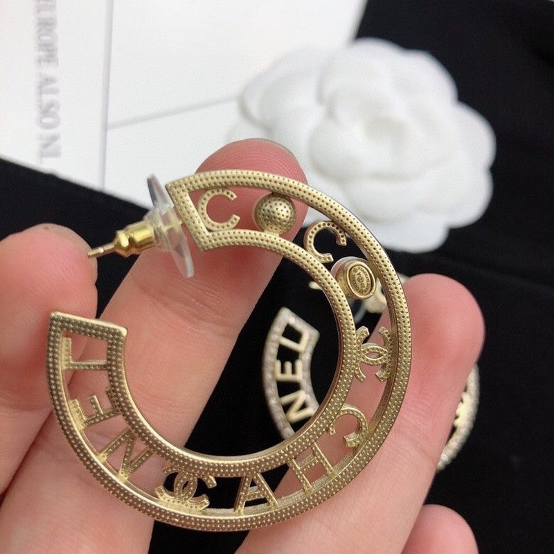 Chanel Circle Pearl 18K Gold Earrings