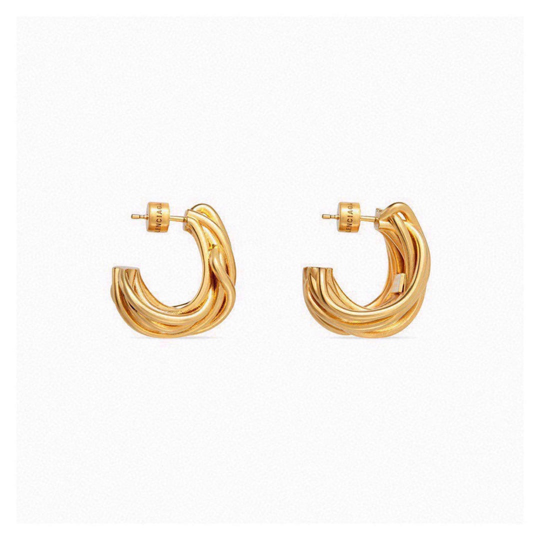 Balenciaga Gold 18K Gold Earrings