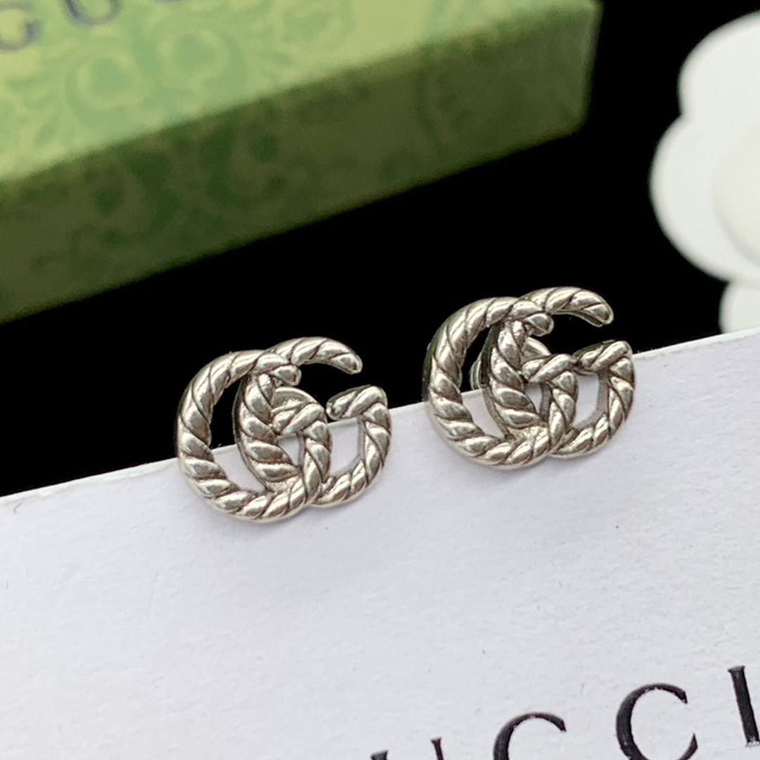 Gucci Double 18K Gold Earrings