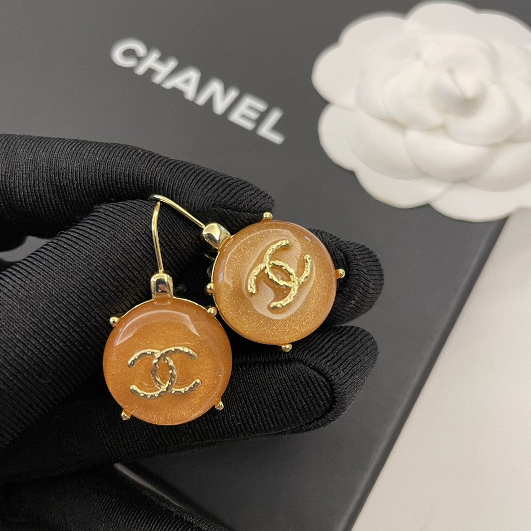 Chanel Crystals 18K Gold Earrings