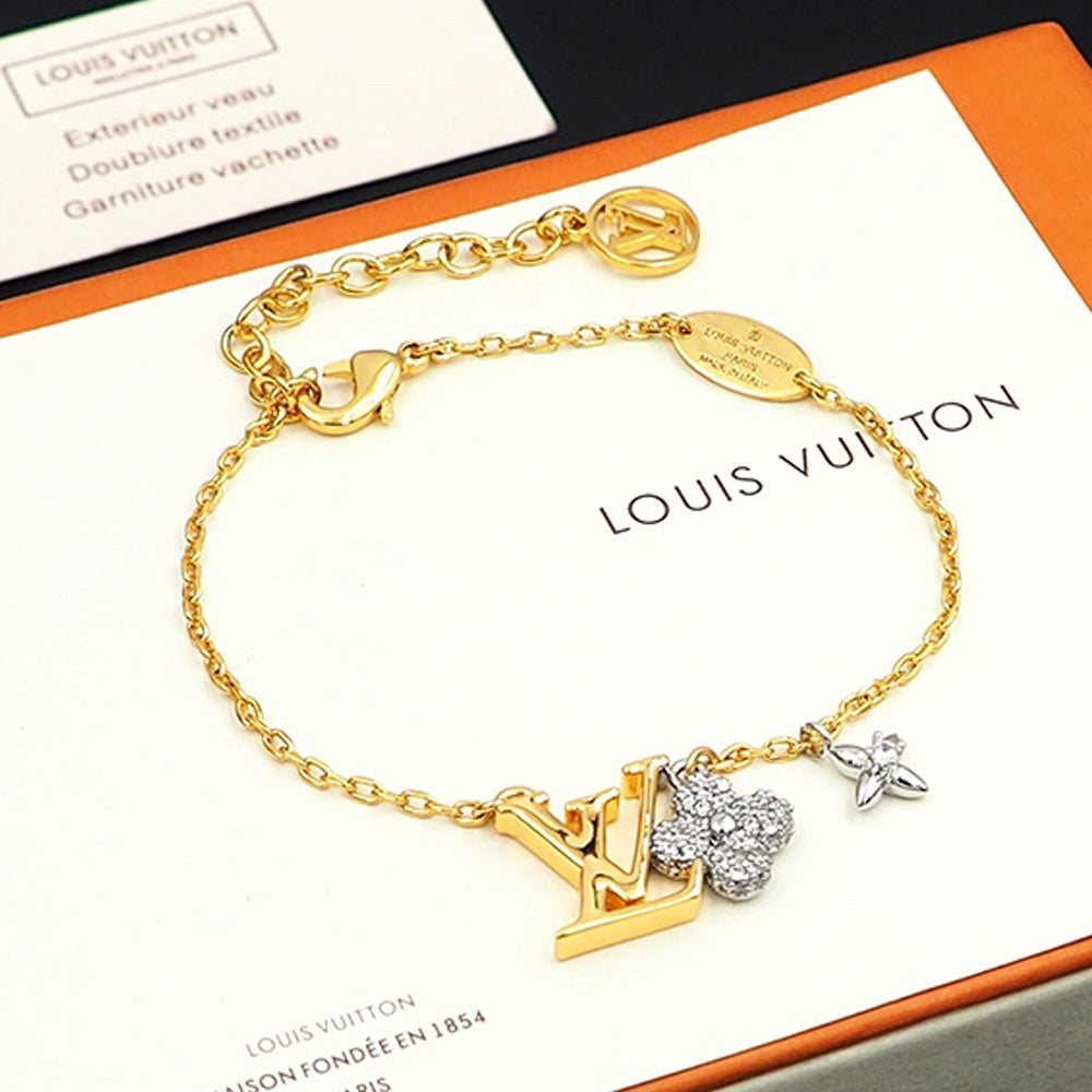 Louis Vuitton Gram Diamond 18K Gold Bracelet