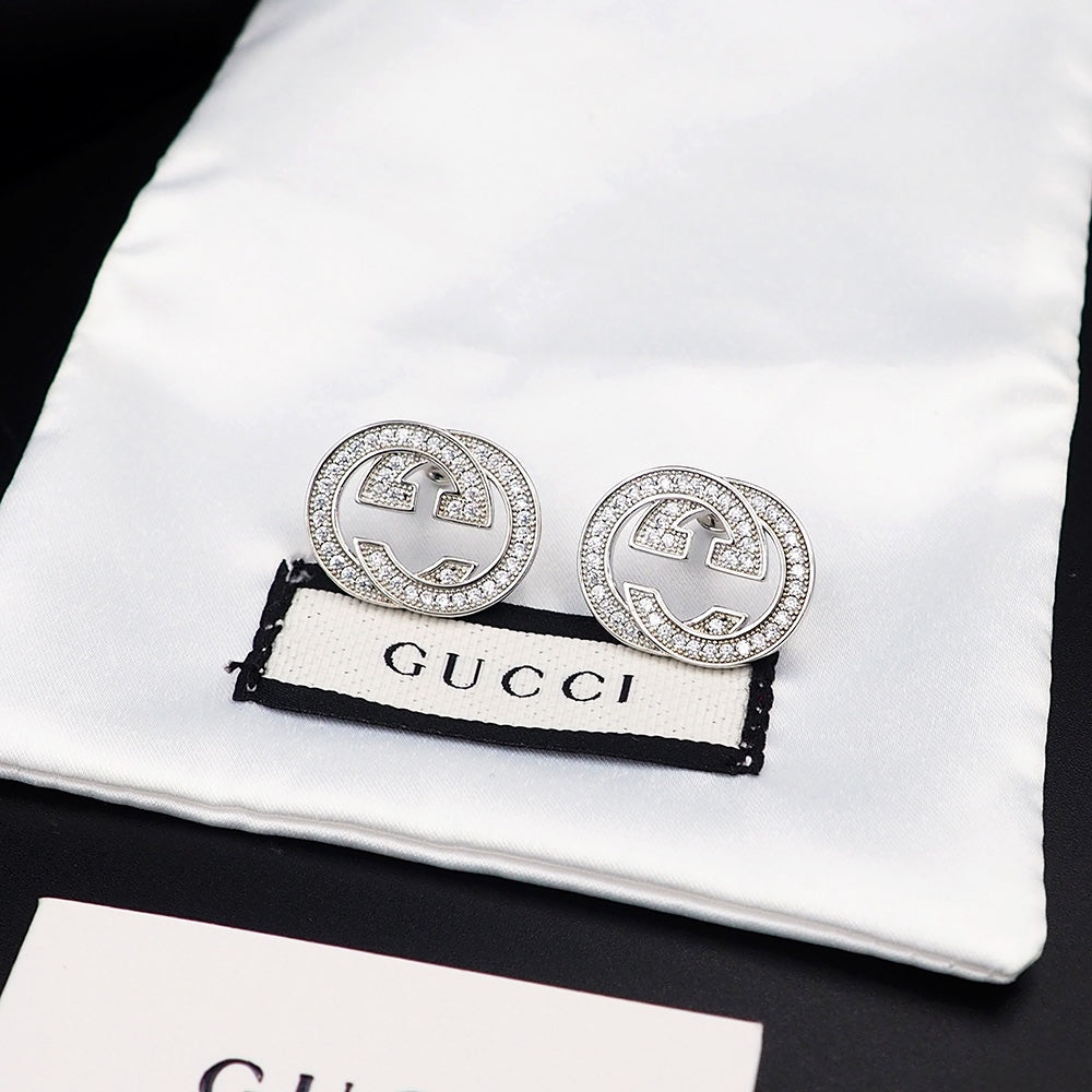 Gucci Double Diamonds 18K Gold Earrings