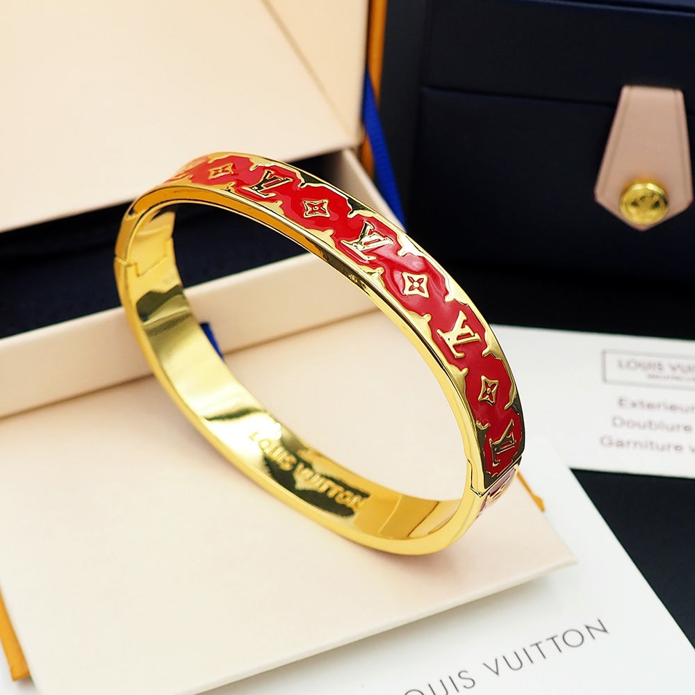 Louis Vuitton Color Monogram 18K Gold Bracelet