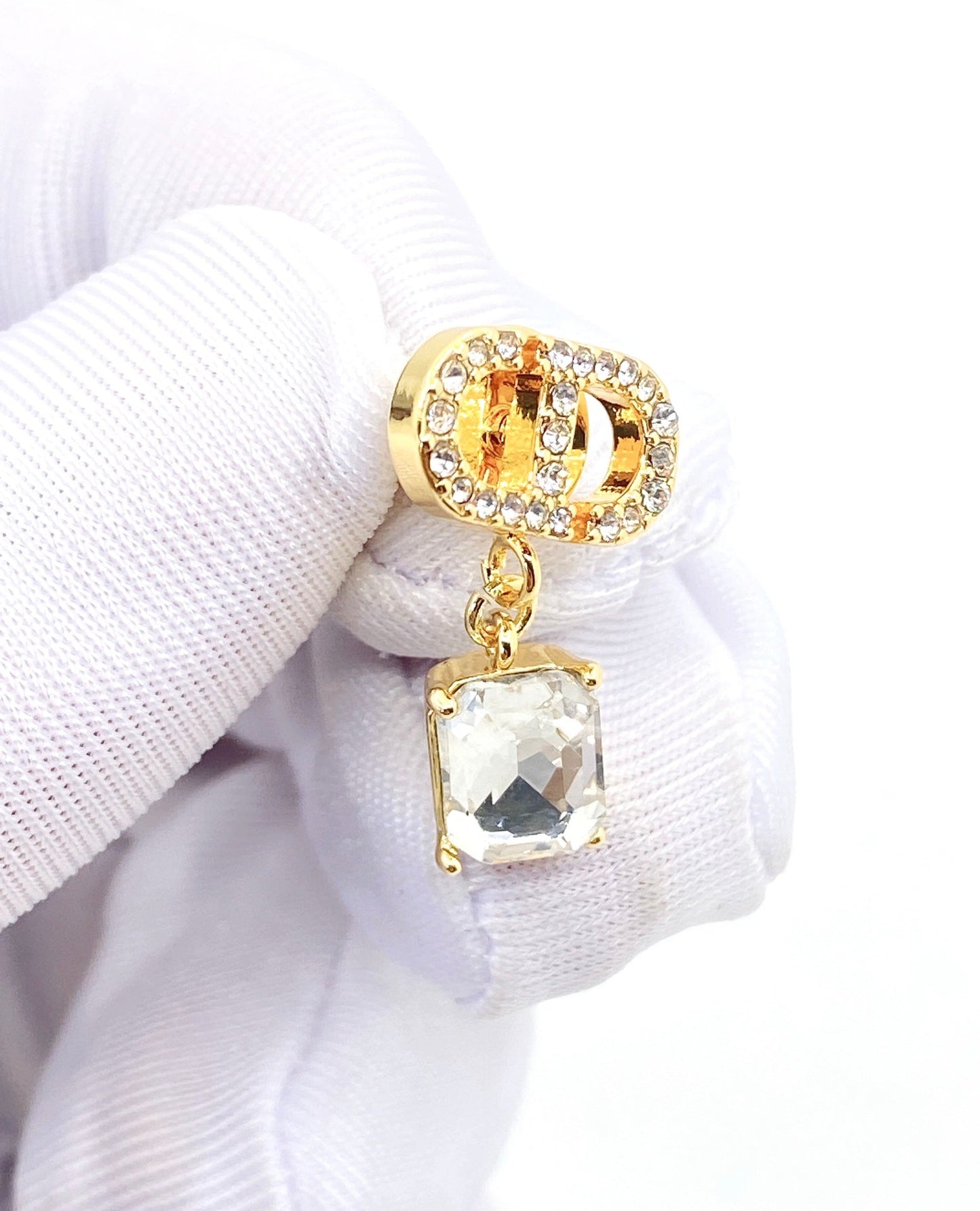 Dior Star Crystals 18K Gold Earrings
