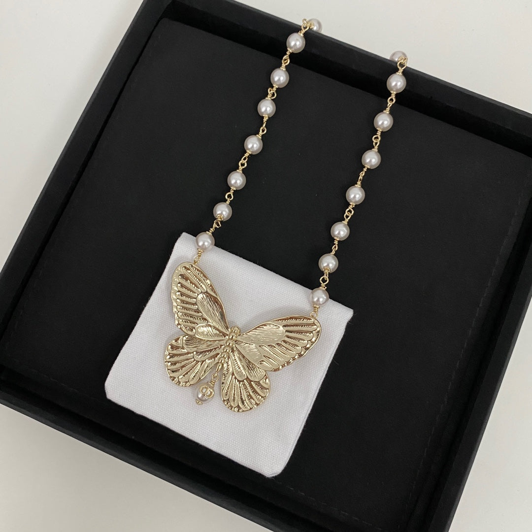 Dior Butterfly Choker 18K Gold Necklace