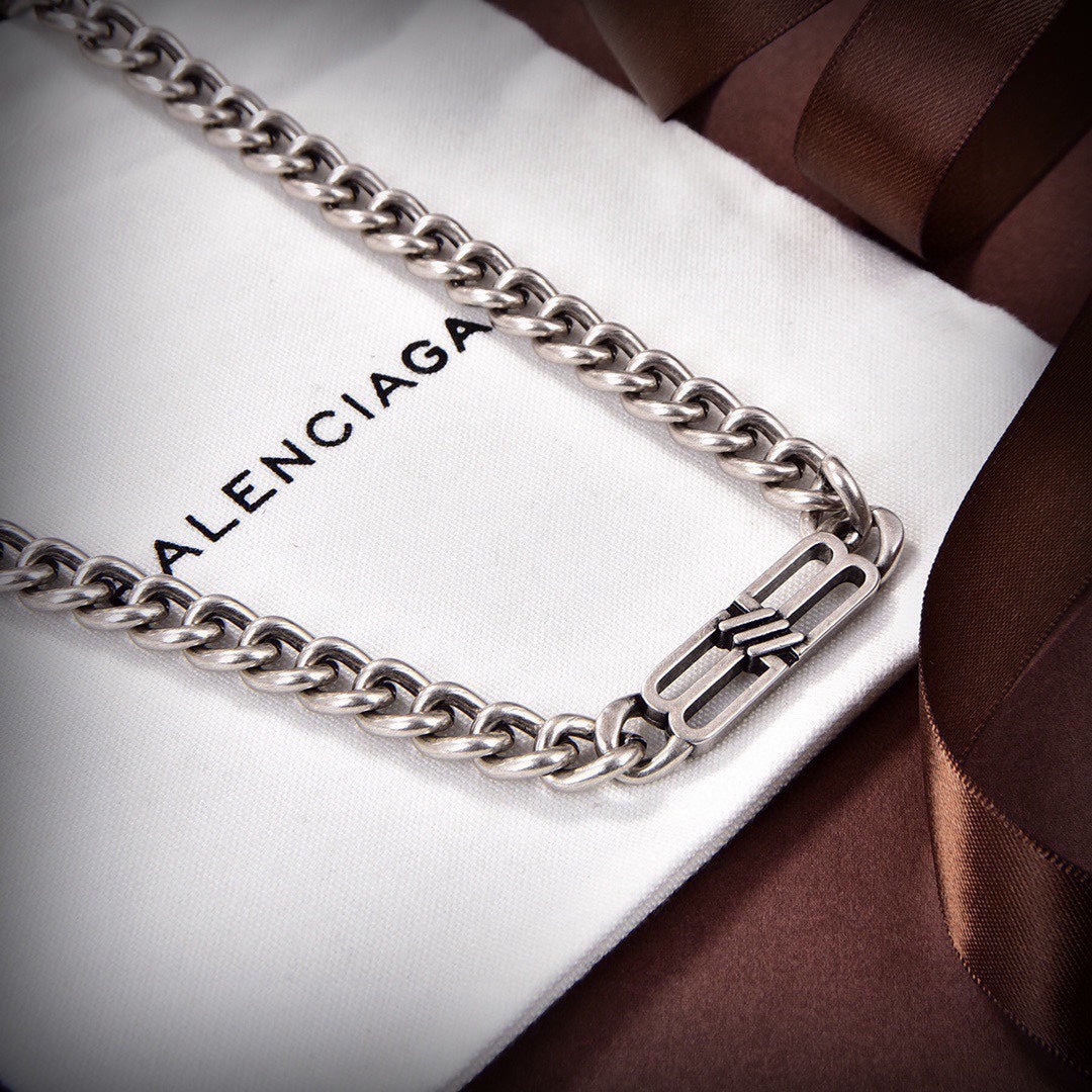 Balenciaga Icon Chain 18K Gold Necklace