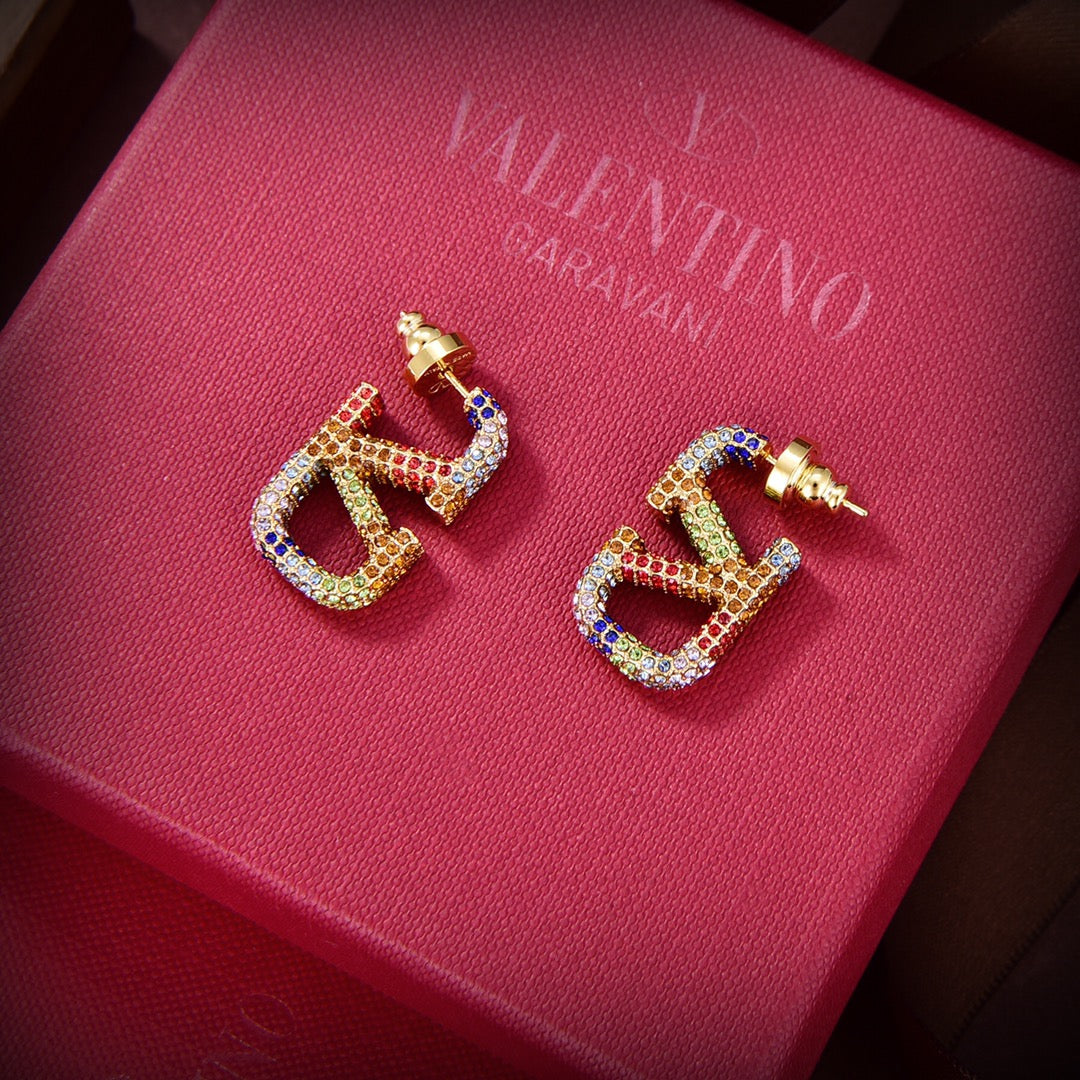 Valentino Valentino Signature 18K Gold Earrings